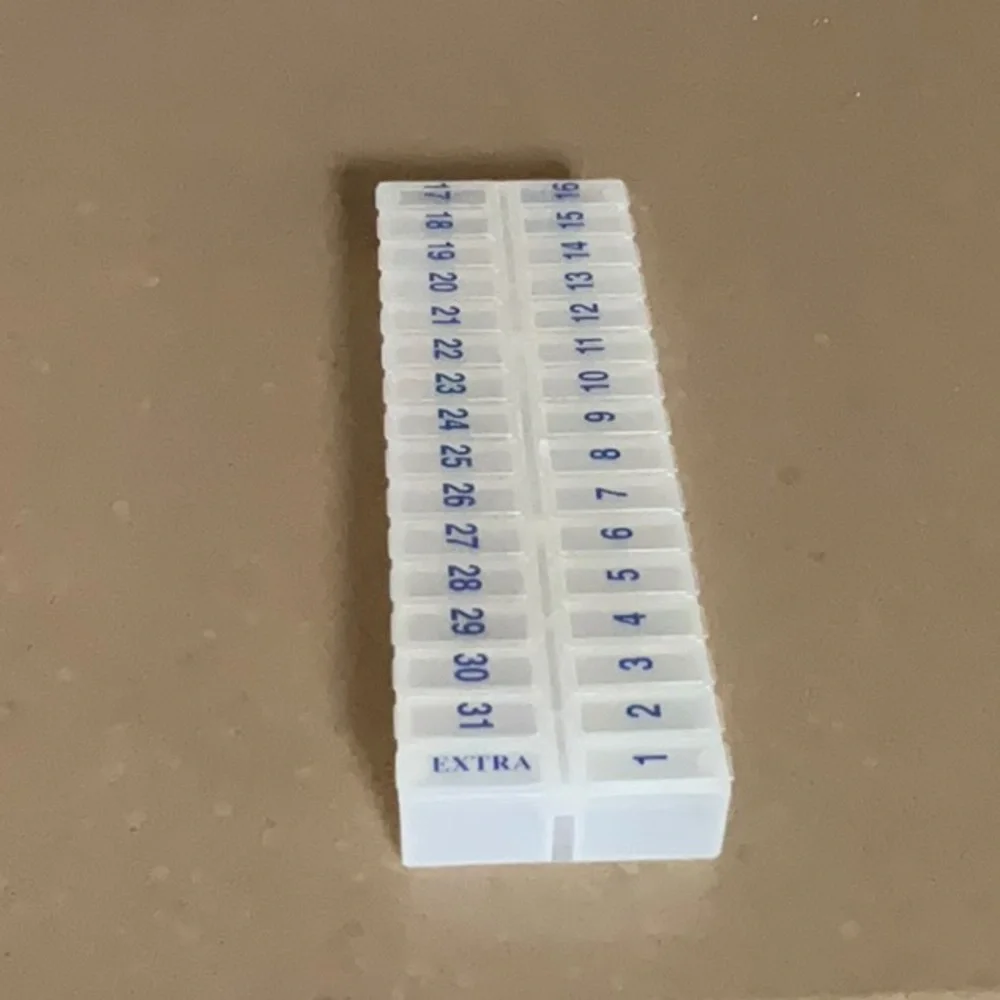 Monthly Pill Organizer - Clear